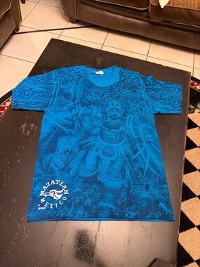 AOP Men's Short-Sleeve Graphic Tee in Bright Blue - Mazatlán Mexico M